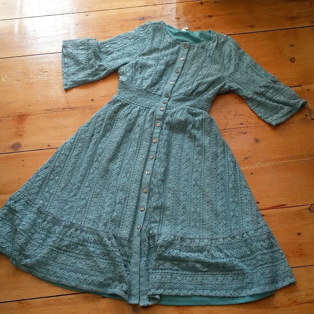 Pinkblush Maternity Blue Lace Dress